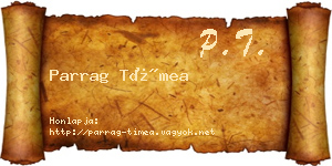 Parrag Tímea névjegykártya